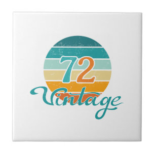 Retro Sunset 72 gestrest Tegeltje