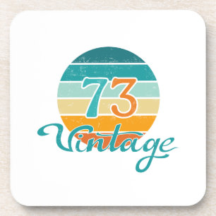 Retro Sunset 73 noodlijdend Bier Onderzetter