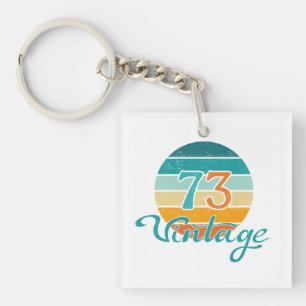 Retro Sunset 73  noodlijdend Sleutelhanger