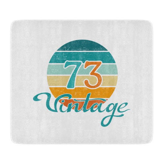 Retro Sunset 73 noodlijdend Snijplank (Voorkant)