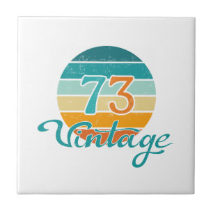 Retro Sunset 73 noodlijdend Tegeltje