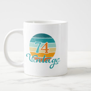 Retro Sunset 74 gestrest Extra Grote Beker