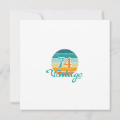 Retro Sunset 74  gestrest Kaart (Achterkant)