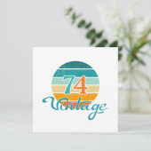 Retro Sunset 74 gestrest Save The Date (Staand voorkant)