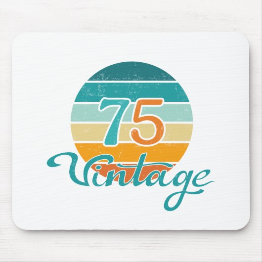 Retro Sunset 75 Vintage Distressed Muismat (Voorkant)