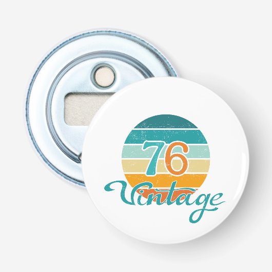 Retro Sunset 76  gestrest Button Flesopener (Voorkant)