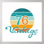 Retro Sunset 76  gestrest Poster (Voorkant)