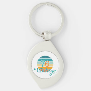 Retro Sunset 76  gestrest Sleutelhanger