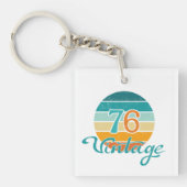 Retro Sunset 76  gestrest Sleutelhanger (voorkant)
