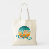 Retro Sunset 76 gestrest Tote Bag (Achterkant)