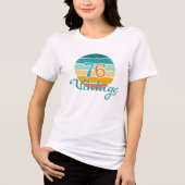 Retro Sunset 76  gestrest Tri-Blend Shirt (Voorkant)