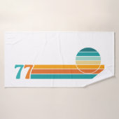 Retro Sunset 77 (Serviette de bain)