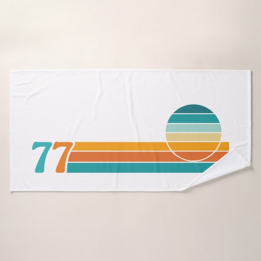 Retro Sunset 77 (Serviette de bain)