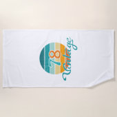 Retro Sunset 78 Vintage Distressed Strandlaken (Voorkant)