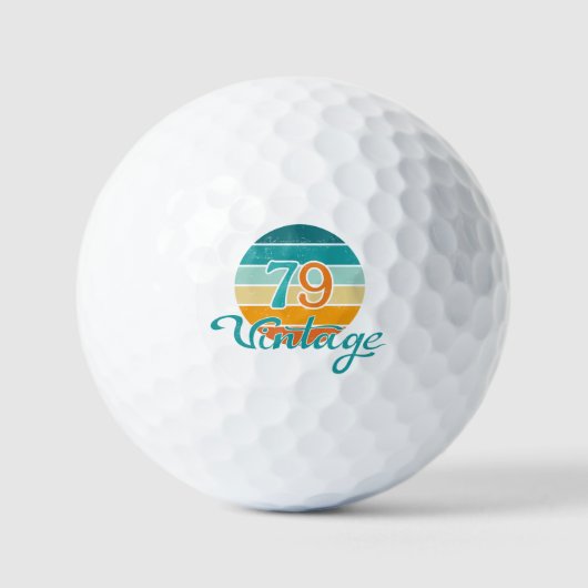 Retro Sunset 79 Vintage Distressed Golfballen (Voorkant)