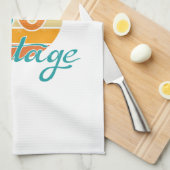 Retro Sunset 80 Vintage Distressed Theedoek (Quarter Fold)