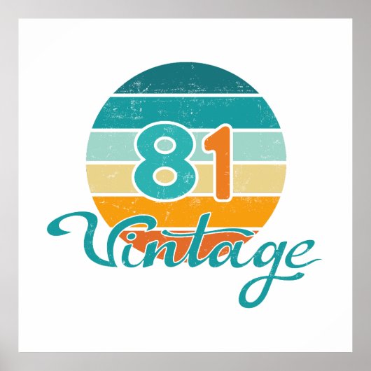 Retro Sunset 81 Vintage Distressed Poster (Voorkant)