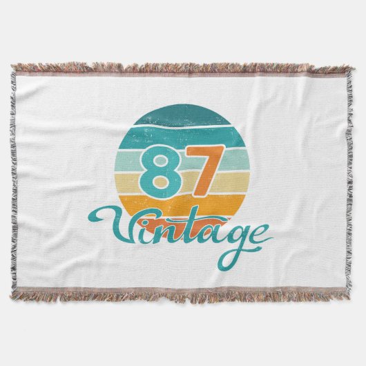 Retro Sunset 87 Vintage Distressed Deken (Voorkant)
