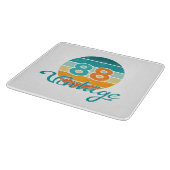 Retro Sunset 88 Vintage Distressed Snijplank (Hoek)