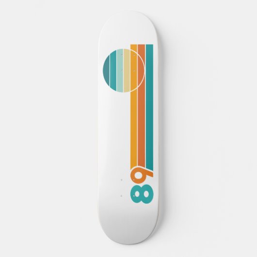 Retro Sunset 89 Beach Towel Skateboard (Voorkant)