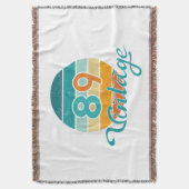 Retro Sunset 89 Vintage Distressed Deken (Voorkant Verticaal)