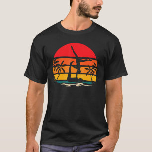 Retro Sunset Aerial Acroyoga Acro Yoga T-shirt