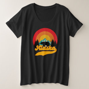 Retro Sunset Alaska Juneau Bear Mountains Wild AK
