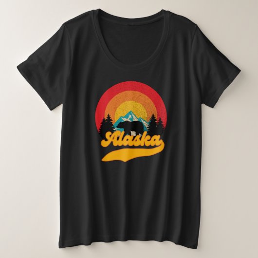 Retro Sunset Alaska Juneau Bear Mountains Wild AK (Design devant)