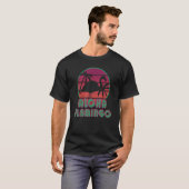 Retro Sunset Aloha Flamingo Shirt Roze Pal (Voorkant volledig)