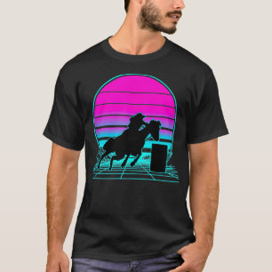 Retro Sunset Barrel Racing T-shirt
