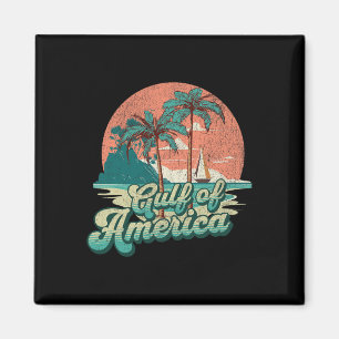 Retro Sunset Beach Vibes - Golf van Verenigde Stat Magneet