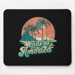 Retro Sunset Beach Vibes - Golf van Verenigde Stat Muismat