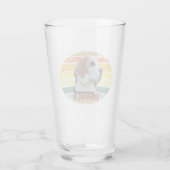 Retro Sunset Beagle Hound Dog Glas (Achterkant)