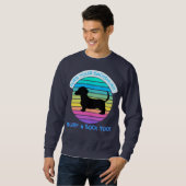 Retro Sunset Begraaft uw teckel ook een sok? Trui (Voorkant volledig)