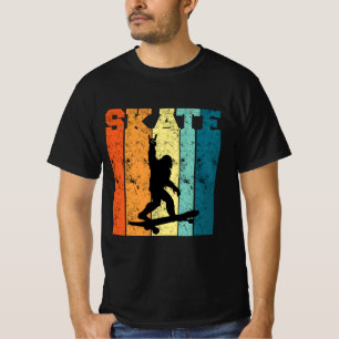  retro sunset bigfoot skateboardskater t-shirt