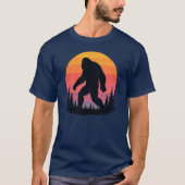 Retro Sunset Bigfoot T-shirt | Sasquatch (Voorkant)