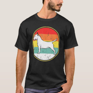 Retro Sunset Bull Terrier Dog T-shirt