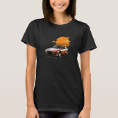 Retro Sunset Car Tuning & Gaming T-shirt (Voorkant)
