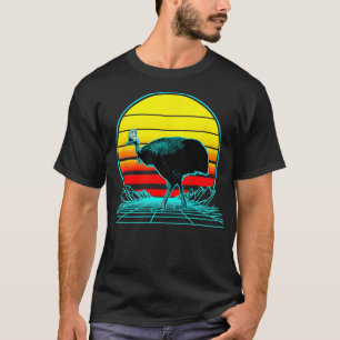 Retro  Sunset Cassowary T-shirt