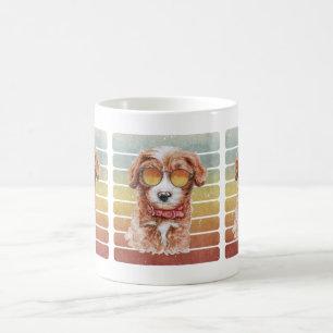 Retro  Sunset Cavoodle mama papa Koffiemok