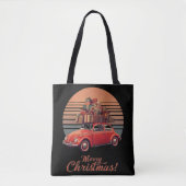 Retro Sunset Christmas Draagtas (Voorkant)