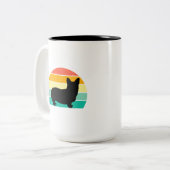 Retro Sunset Corgi Coffee Mug (Devant gauche)