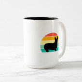 Retro Sunset Corgi Coffee Mug (Devant droit)