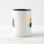 Retro Sunset Corgi Coffee Mug (Centre)