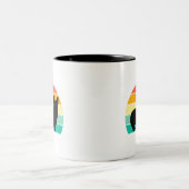 Retro Sunset Corgi Coffee Mug (Centre)