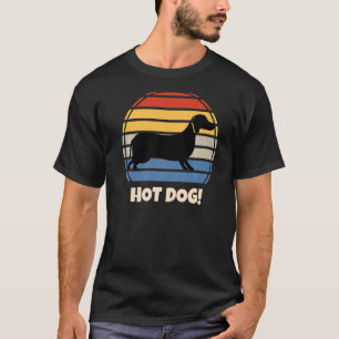 retro Sunset Cute Dachshund SaUSE Weiner T-shirt