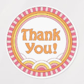 Retro Sunset Dank u Sticker Blad (Design 2)