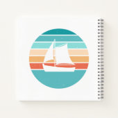 Retro Sunset Distressed Effect + Zeilboot Notitieboek (Achterkant)
