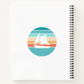 Retro Sunset Distressed Effect + Zeilboot Notitieboek (Achterkant)