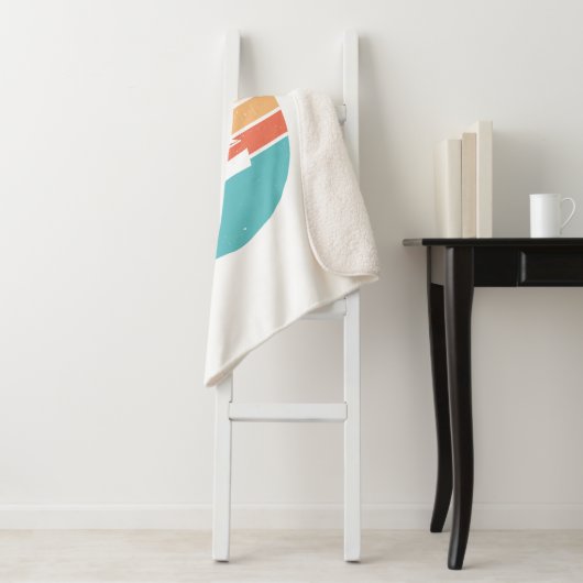 Retro Sunset Distressed Effect + Zeilboot Sherpa Deken (In situ)